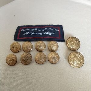 Cambridge Bay All Season Replacement Buttons Gold Tone Blazer Scottish Highland